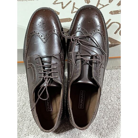 Dunham Mens Grayson Dun Oxford Shoes DAW03BR Wingtip Leather Brown Size 9 2E - Picture 9 of 11